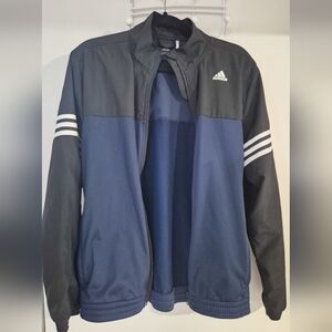 Adidas Black and Navy Windbreaker